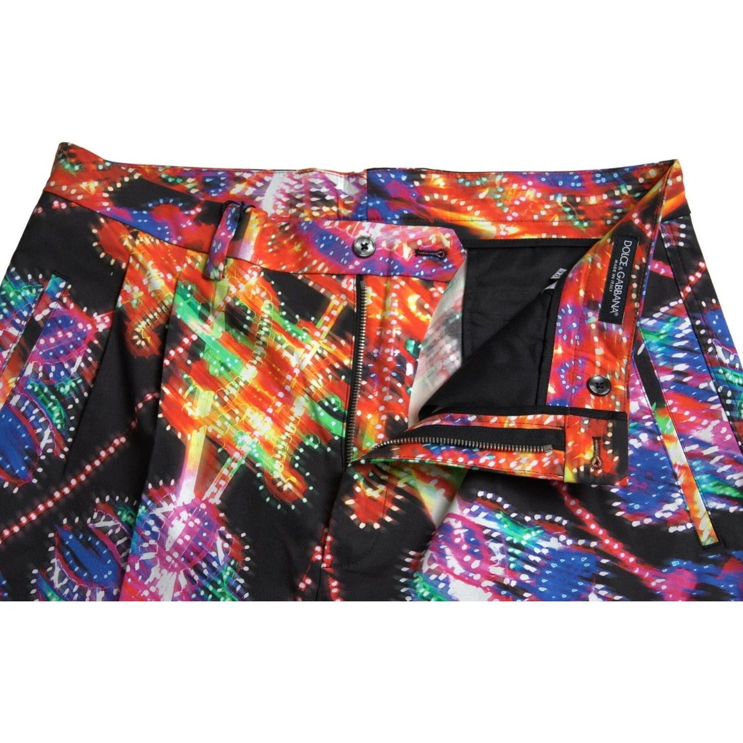 Dolce & Gabbana Multicolor Printed Cotton Men Bermuda Shorts