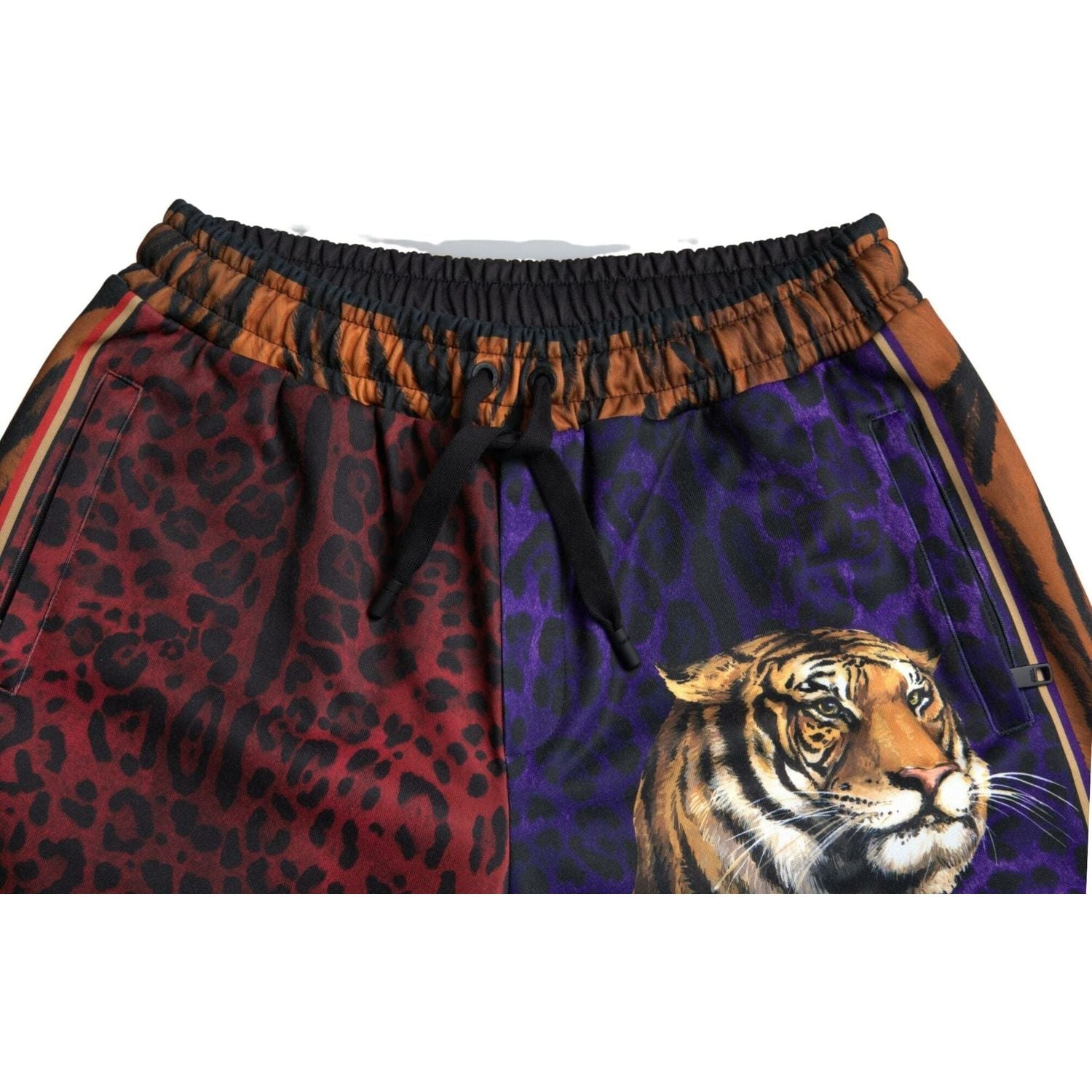 Dolce & Gabbana Multicolor Tiger Print Men Bermuda Shorts