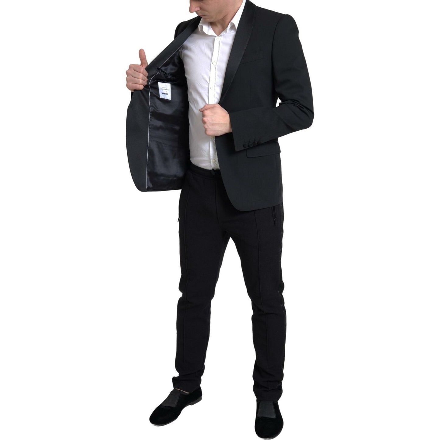 Dolce & Gabbana Black Wool Single Breasted MARTINI Blazer