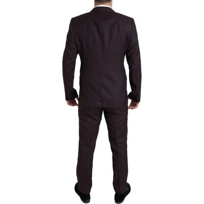 Dolce & Gabbana Maroon 2 Piece Single Breasted MARTINI Suit