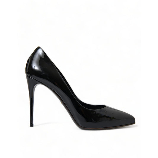 Dolce & Gabbana Black Patent Leather Pumps Heels Shoes