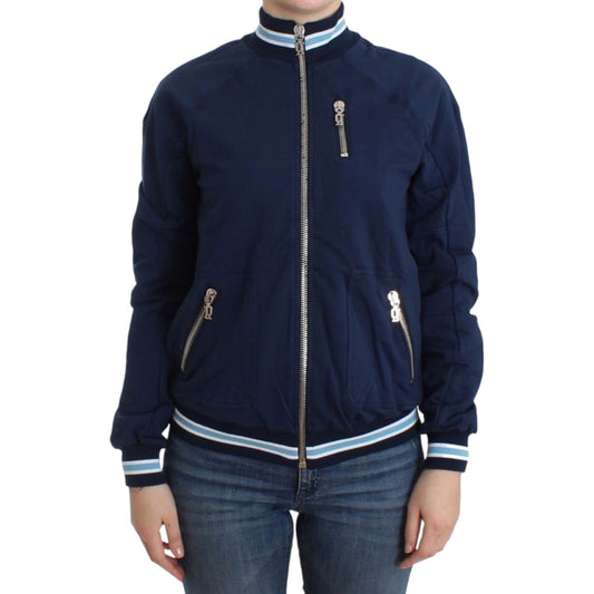 John Galliano Blue zip cotton cardigan SIG12100-3