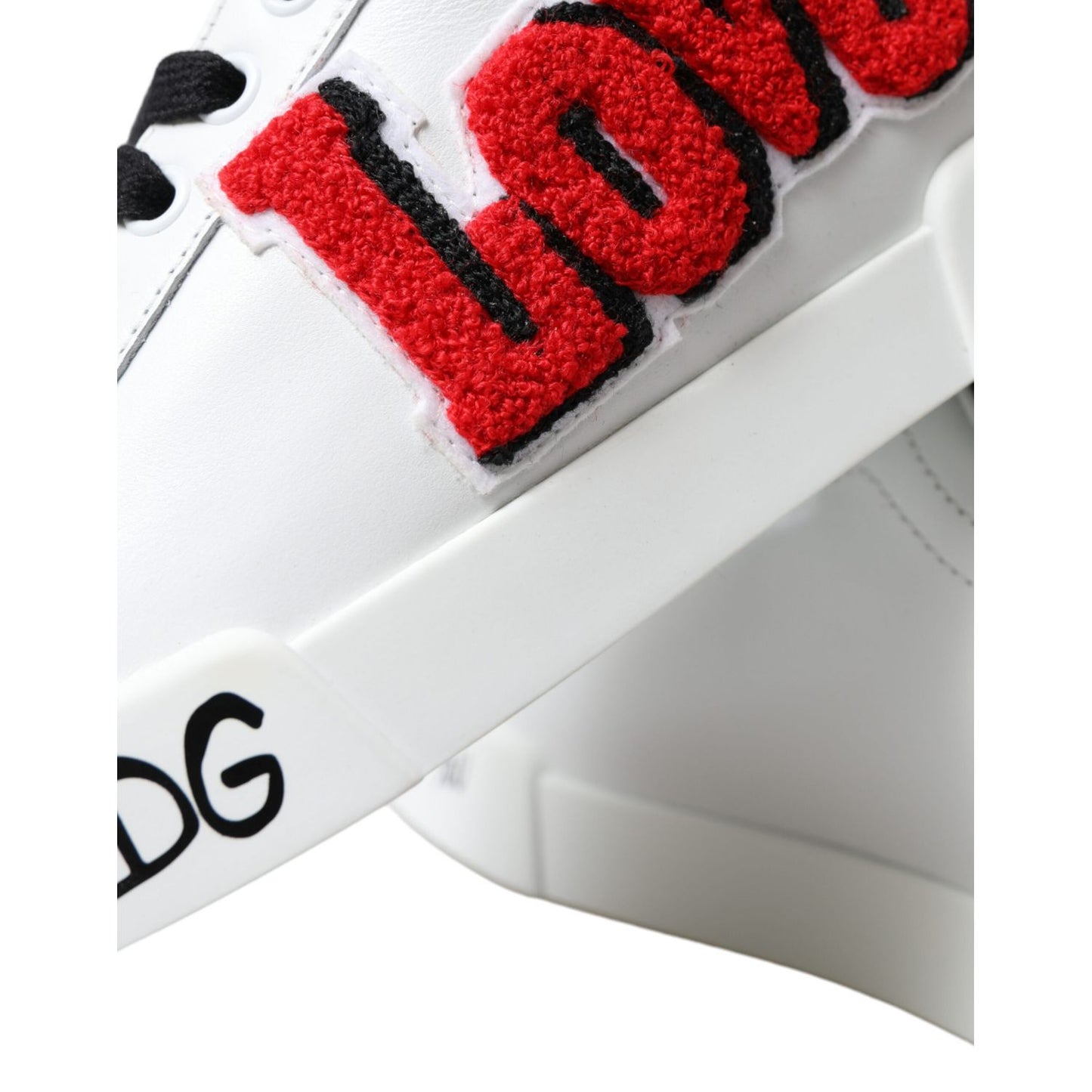 Dolce & Gabbana White Love Patch Portofino Classic Sneakers Shoes