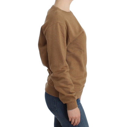 John Galliano Brown Crewneck Cotton Sweater