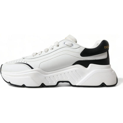 Dolce & Gabbana White Black Low Top Daymaster Sneakers Shoes