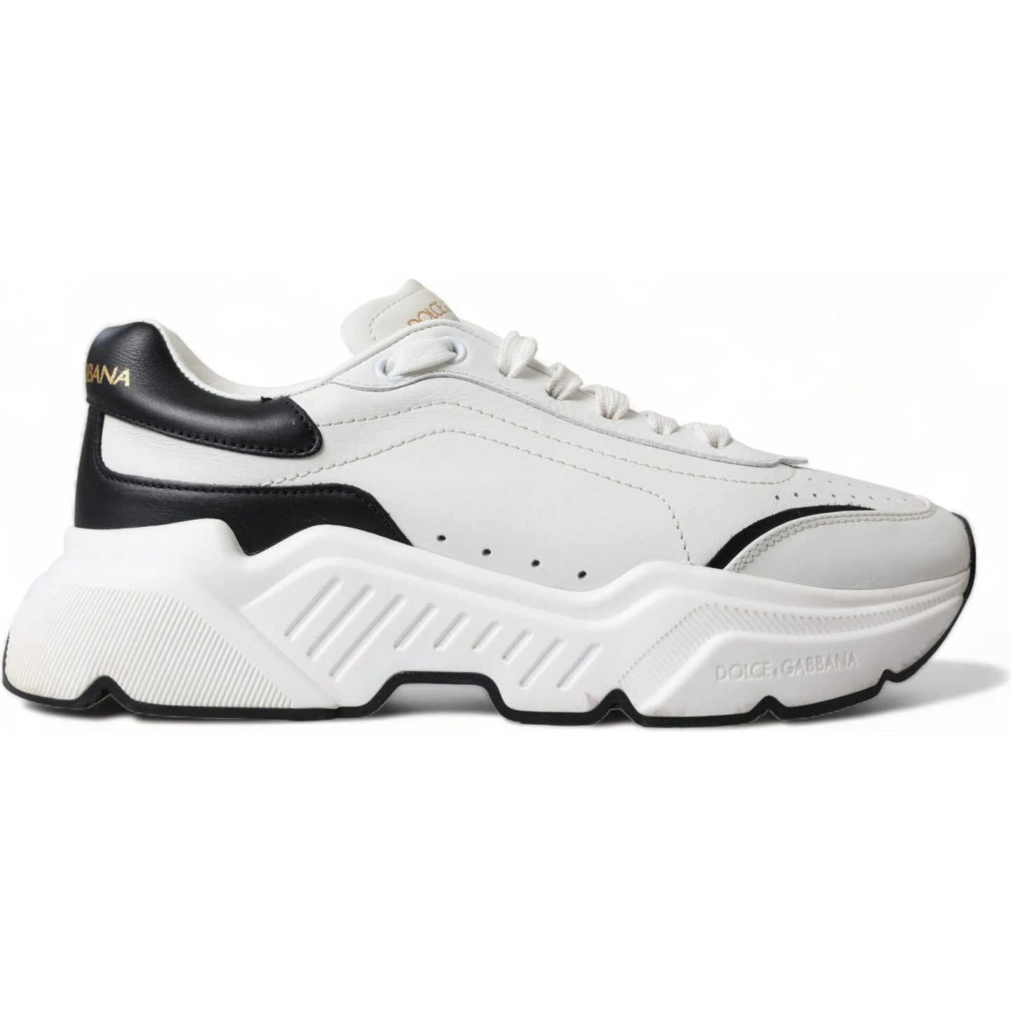 Dolce & Gabbana White Black Low Top Daymaster Sneakers Shoes