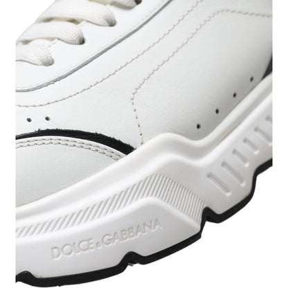 Dolce & Gabbana White Black Low Top Daymaster Sneakers Shoes
