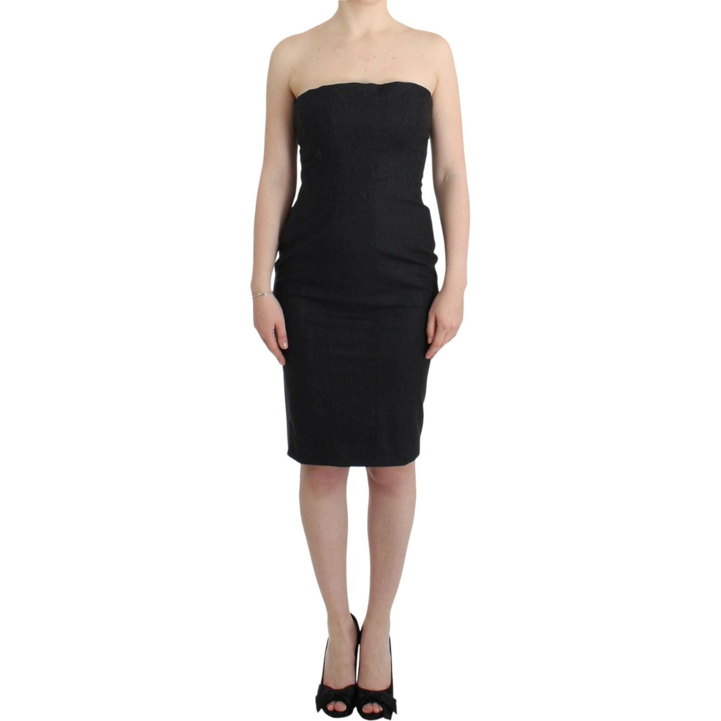 Cavalli Gray strapless dress