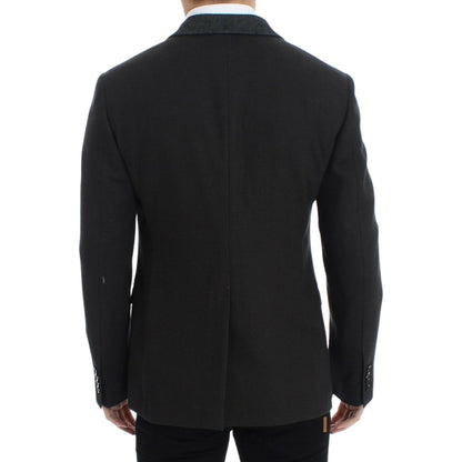 Dolce & Gabbana Brown wool slim fit blazer