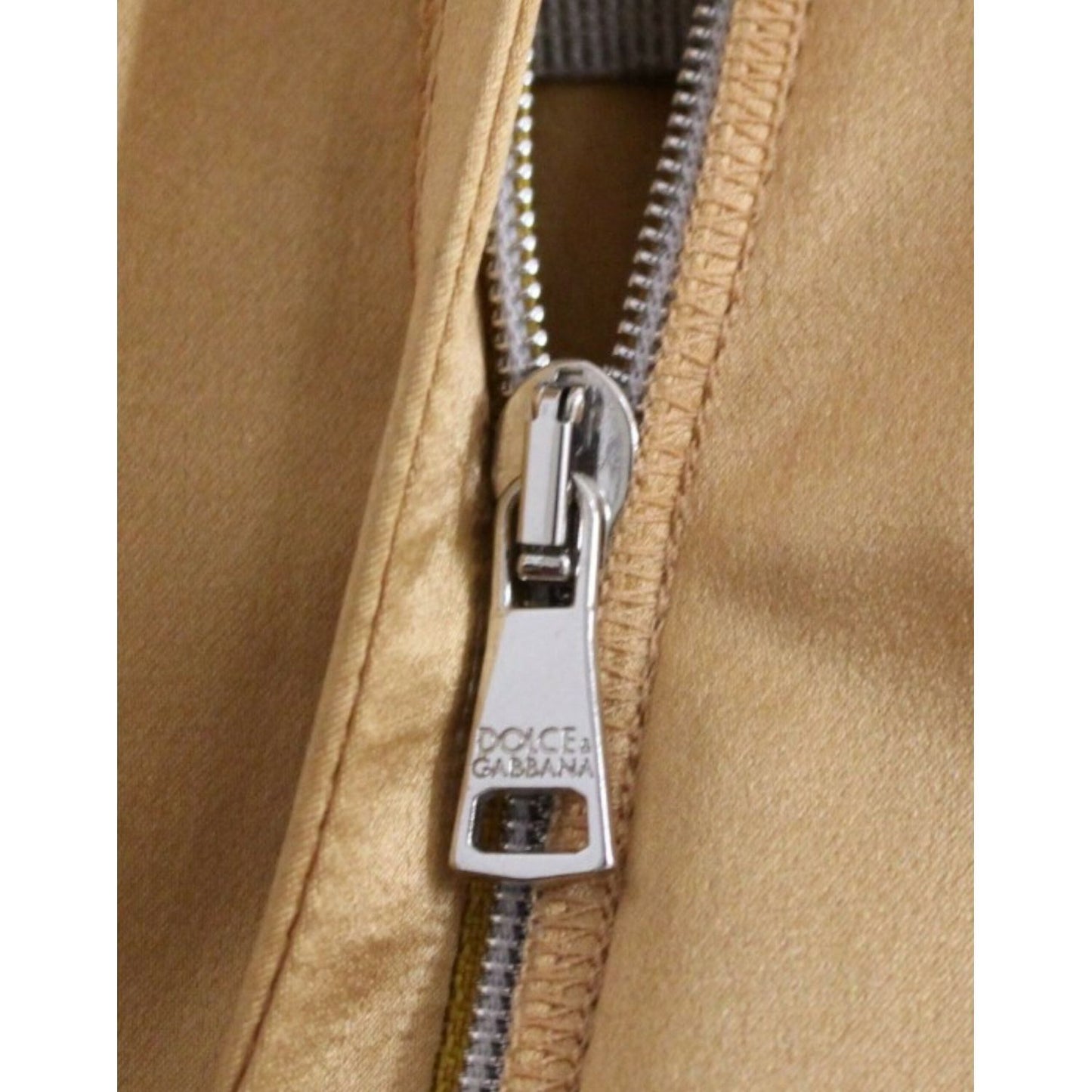 Dolce & Gabbana Bronze silk sheath dress