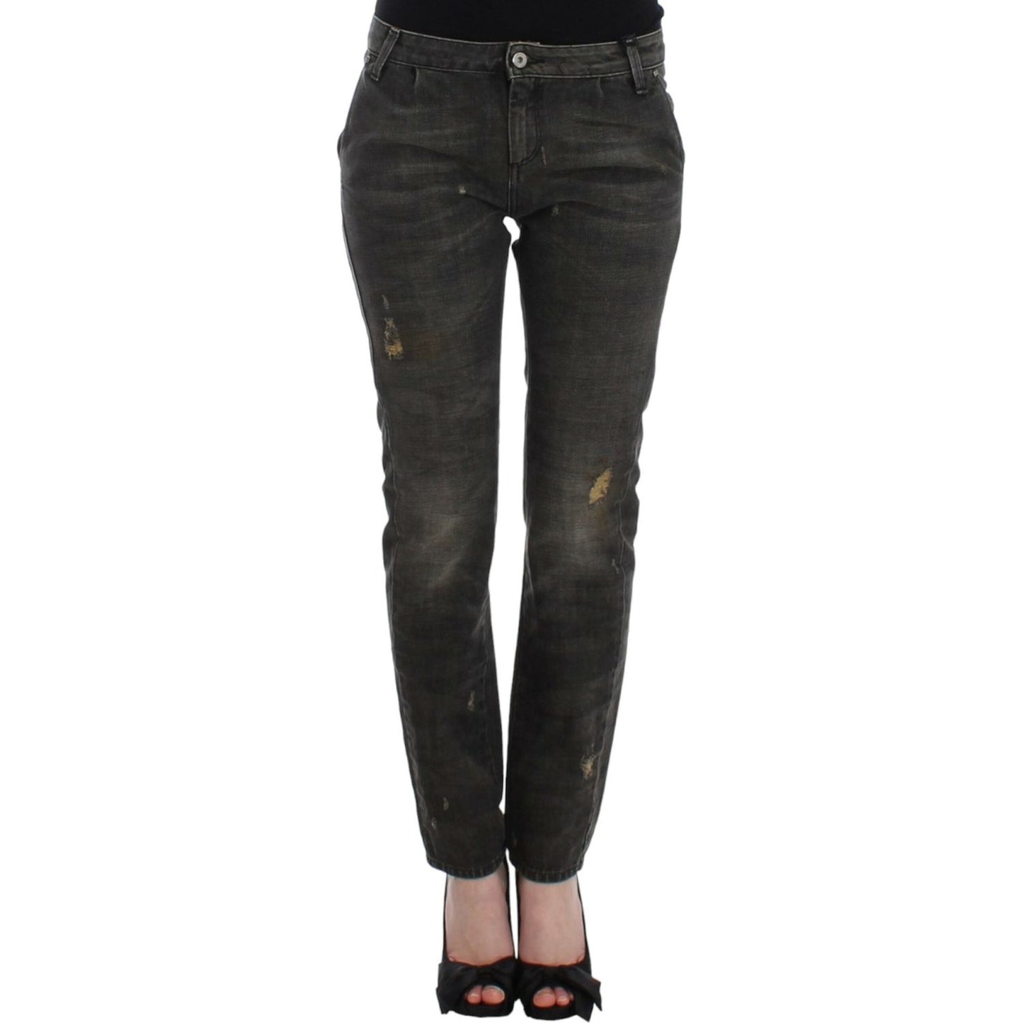 Costume National Gray distressed jeans