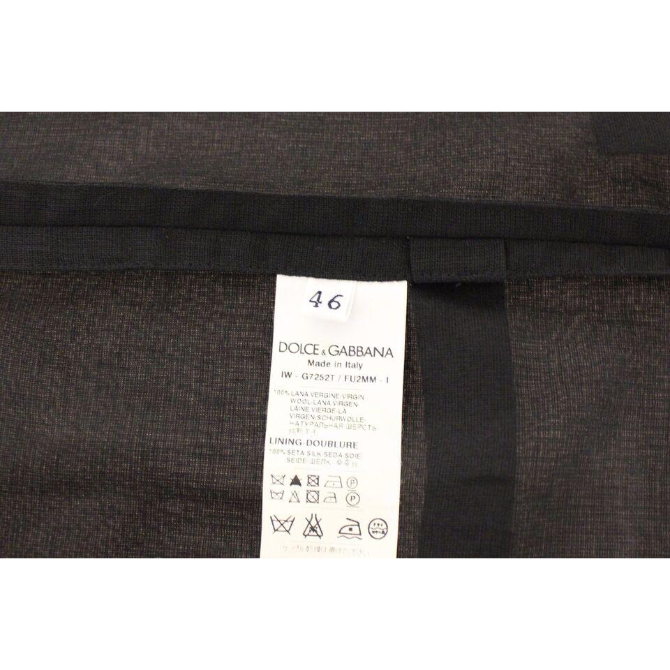 Dolce & Gabbana Black Wool Formal Dress Vest Gilet Jacket