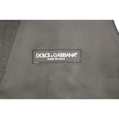 Dolce & Gabbana Gray Slim Fit Button Front Dress Formal Vest