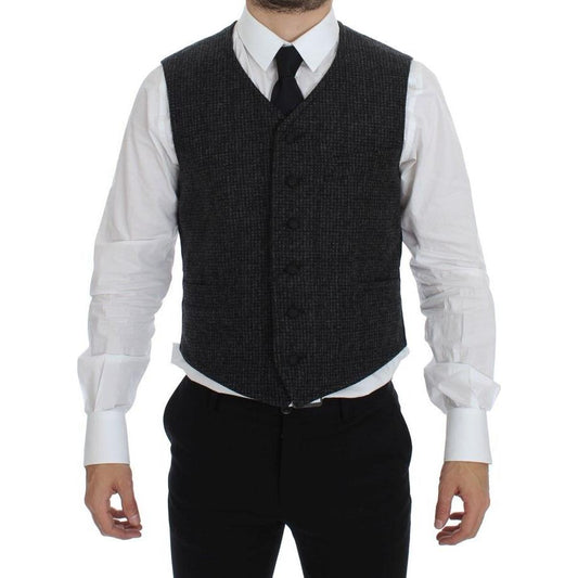 Dolce & Gabbana Gray Wool Blend Vest Gilet Weste GSS12041-1