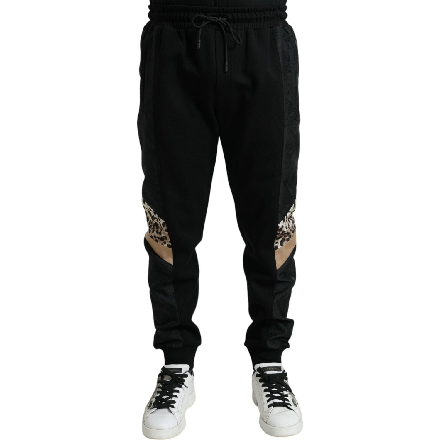 Dolce & Gabbana Black Cotton Slim Stretch Jogger Pants