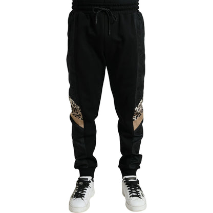 Dolce & Gabbana Black Cotton Slim Stretch Jogger Pants