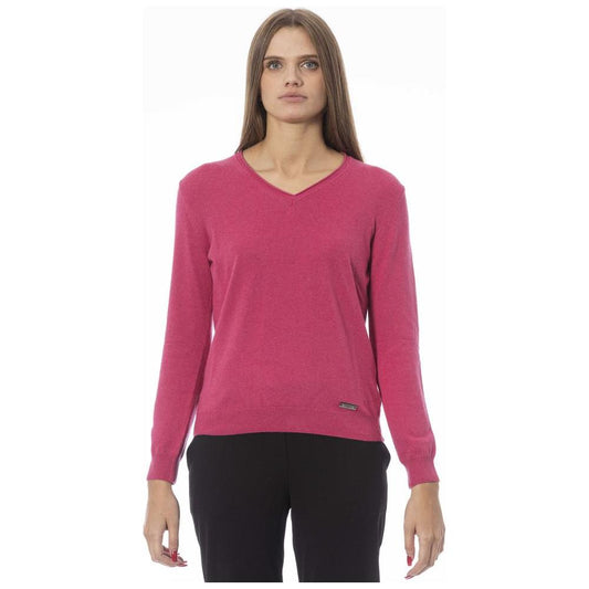 Baldinini Trend Fuchsia Cashmere Women Sweater BA-23834-XL