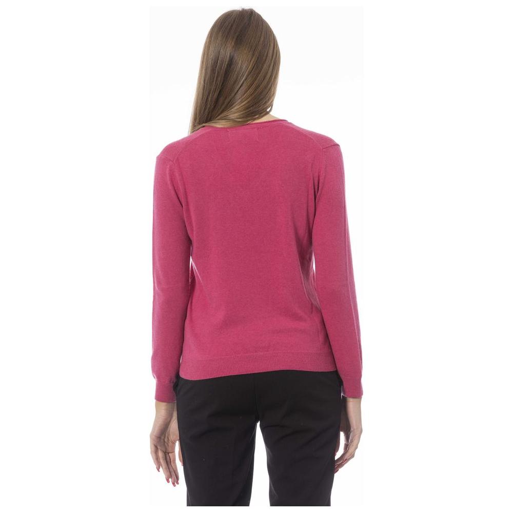 Baldinini Trend Fuchsia Polyamide Sweater