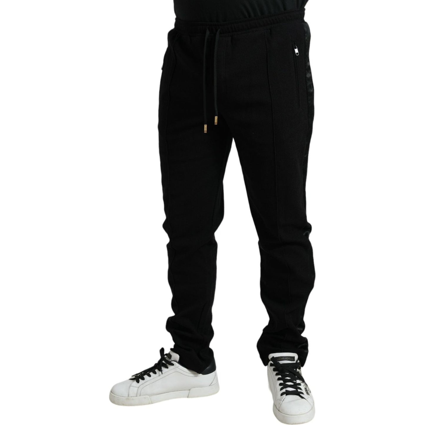 Dolce & Gabbana Black Cotton Blend Jogger Sweatpants Pants