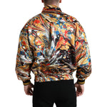 Dolce & Gabbana Multicolor Abstract Polyester Bomber Jacket JKT3763-50
