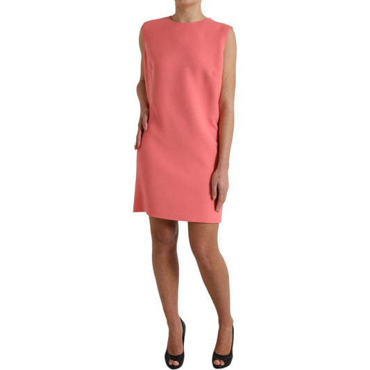 Dolce & Gabbana Pink Virgin Wool Sleeveless Mini Dress DR28982-50
