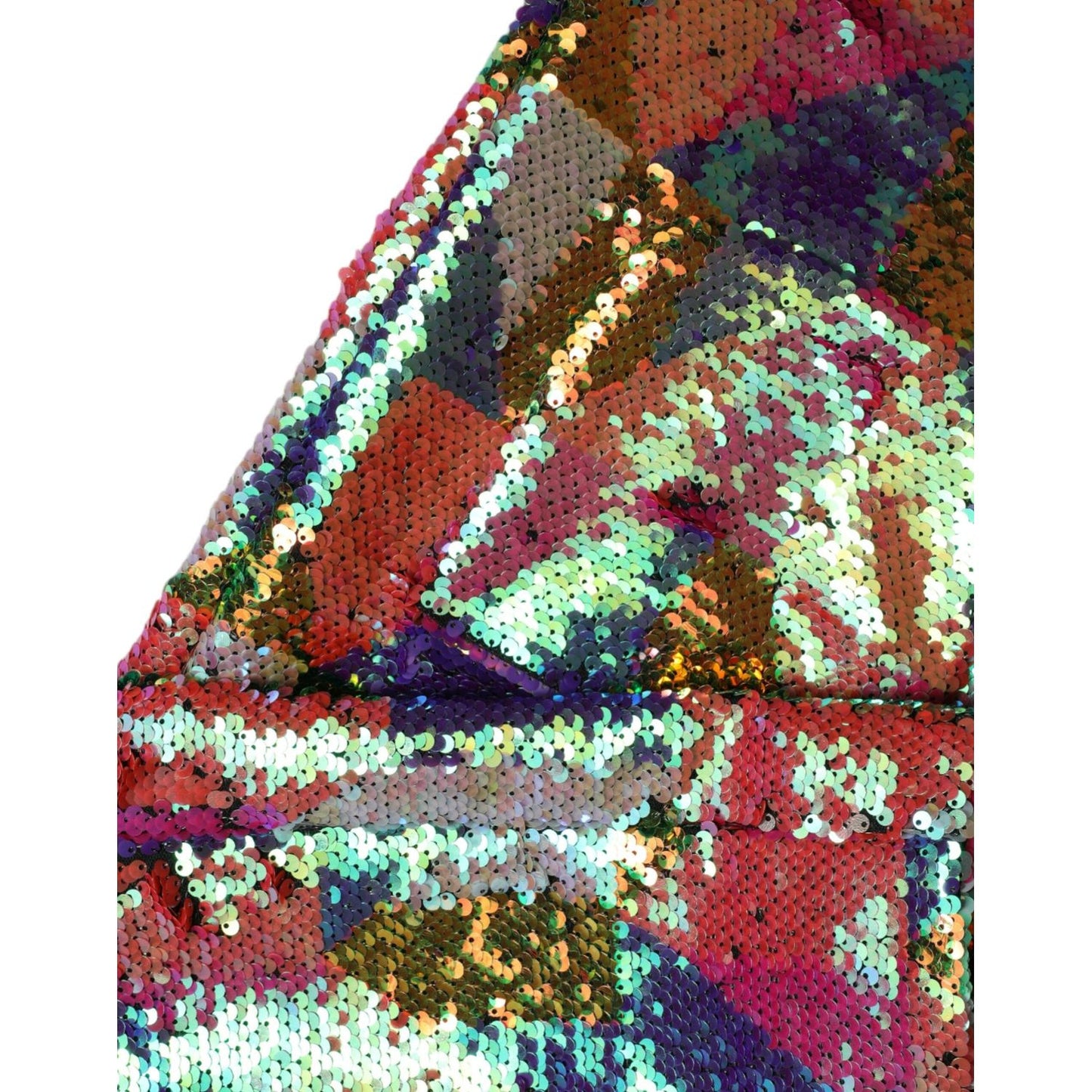 Dolce & Gabbana Multicolor Polyester Sequined Coat Jacket JKT3724-40