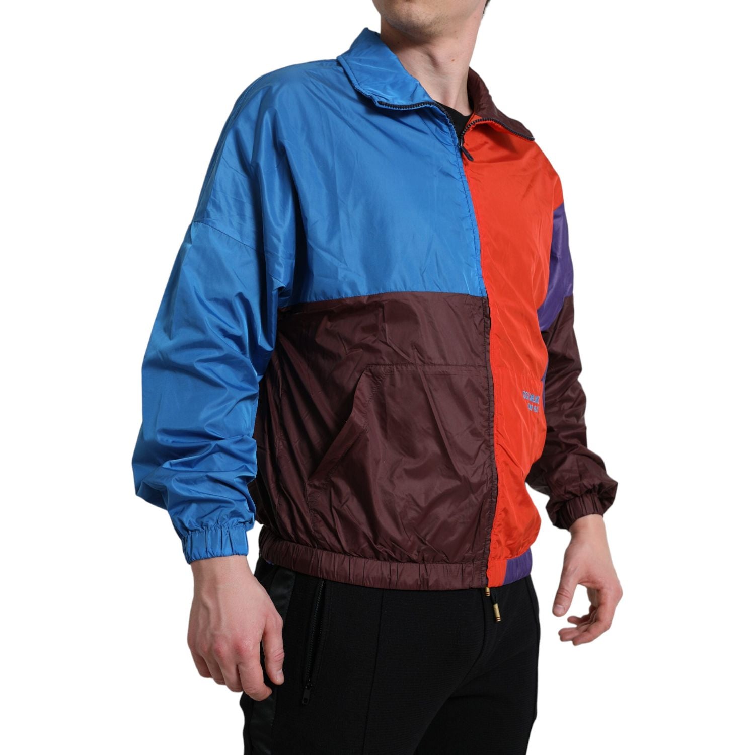 Dolce & Gabbana Multicolor Color Windbreaker Jacket