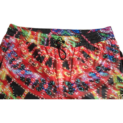 Dolce & Gabbana Multicolor Luminarie Print Men Bermuda Shorts