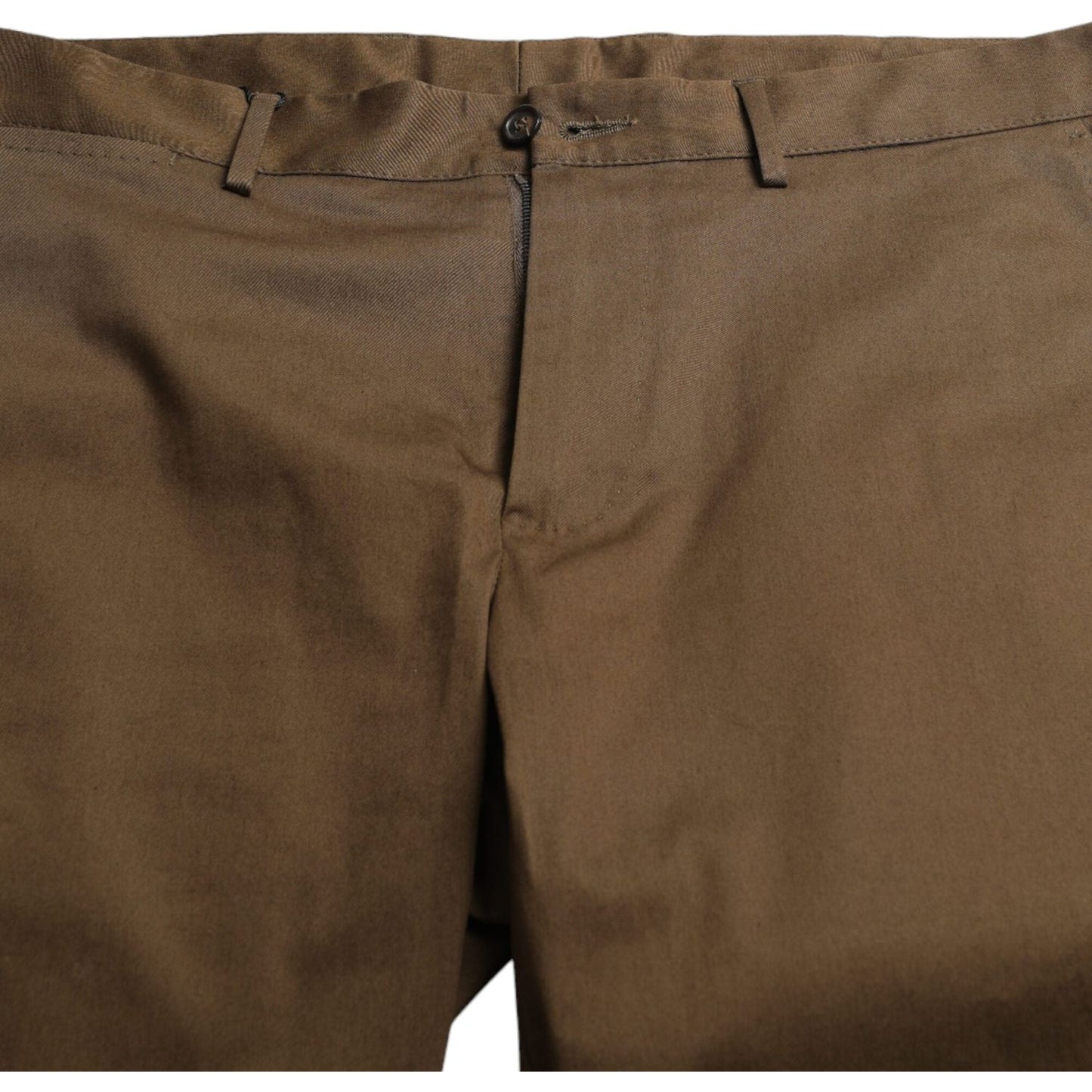 Dolce & Gabbana Brown Cotton Stretch Men Bermuda Shorts