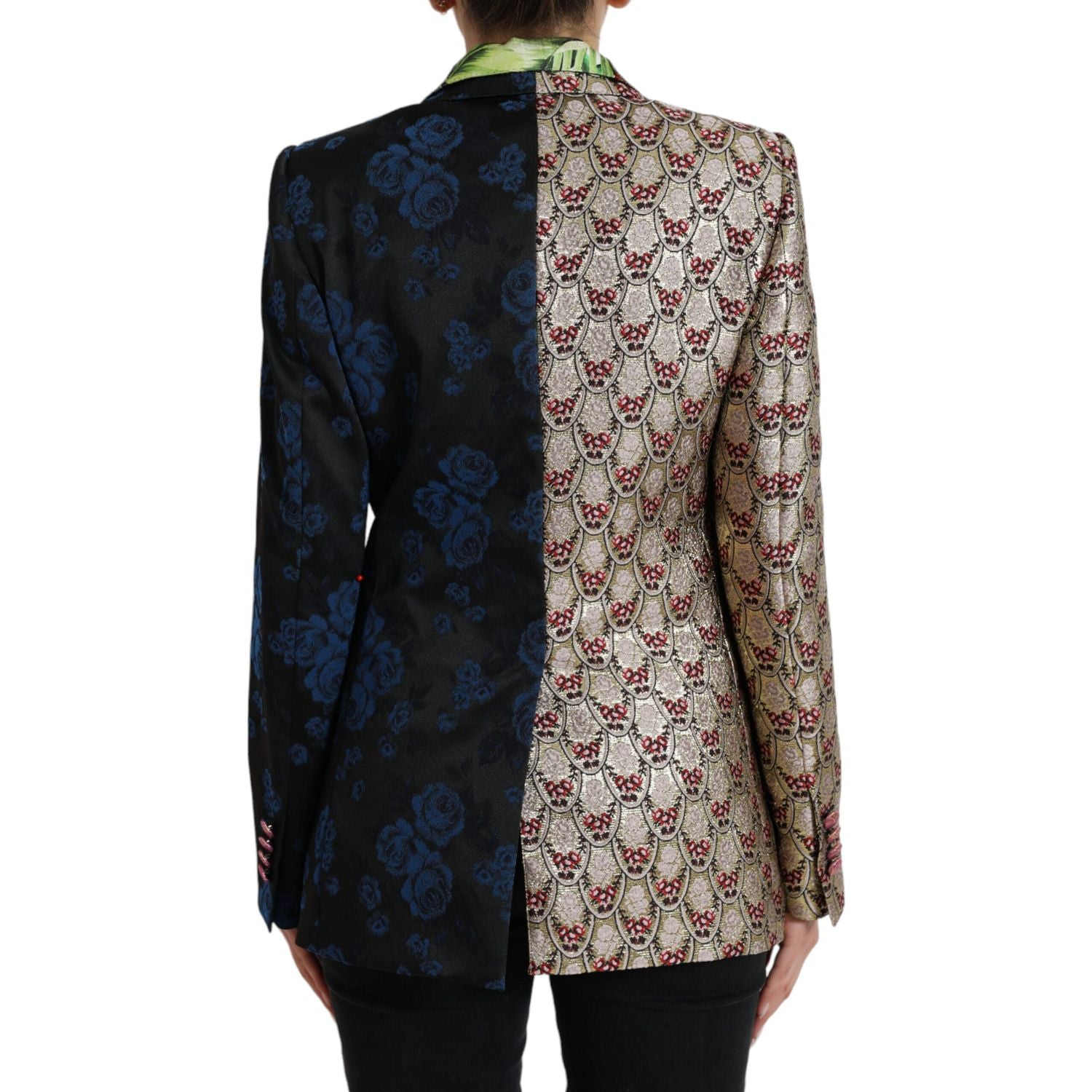 Dolce & Gabbana Multicolor Floral Patchwork Jacquard Jacket