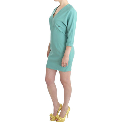 Costume National Green 3/4 sleeved sheath dress