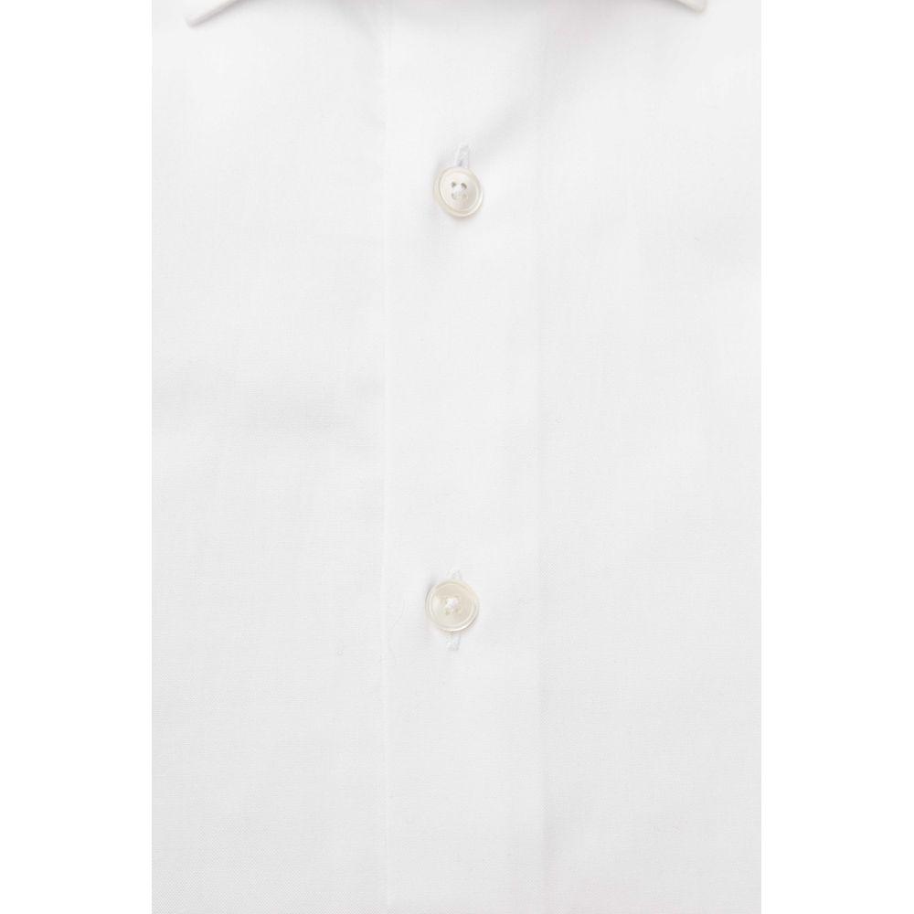 Bagutta White Cotton Men's Dress Shirt