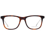Sandro Brown Men Glasses Frame in trapezium style, acetate material, full-rim design with demo lenses. Frame width 136mm, temples 145mm.