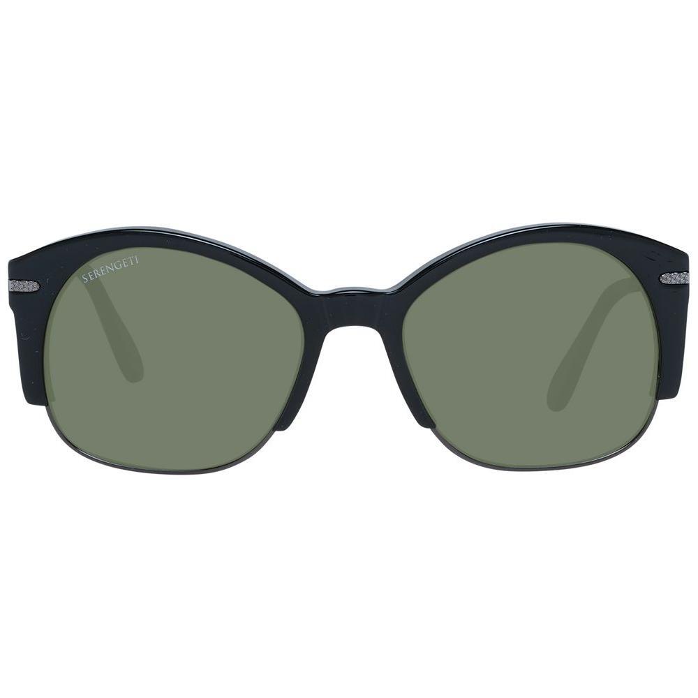 Serengeti Black Acetate & Metal Sunglasses