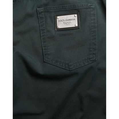 Dolce & Gabbana Green Cotton Stretch Skinny Men Denim Jeans
