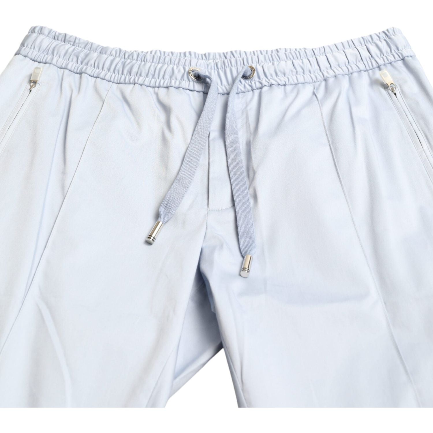 Dolce & Gabbana Light Blue Cotton Stretch Jogger Pants
