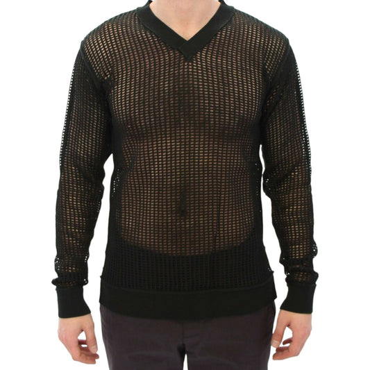 Dolce & Gabbana Dark Green Runway Netz Pullover Netted Sweater GTH10672-2
