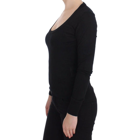 Dolce & Gabbana Black Cashmere Crewneck Sweater Pullover SIG13363-1