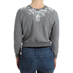 Ermanno Scervino Lingerie Gray Lace Sweater Cardigan Top SIG11862-1