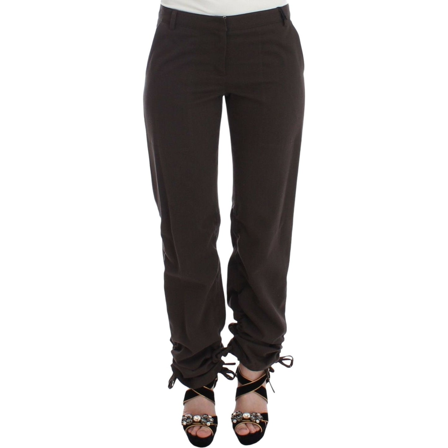 Ermanno Scervino Brown Chinos Casual Dress Pants Khakis MOM26757-1