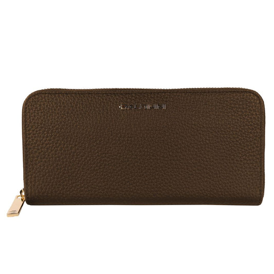 Baldinini Trend Exquisite Leather Zip Wallet in Brown BA-12281