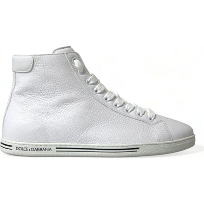 Dolce & Gabbana White Saint Tropez High Top Men Sneakers Shoes