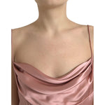 Dolce & Gabbana Pink Silk Spaghetti Straps Long Gown Dress DR281047-44