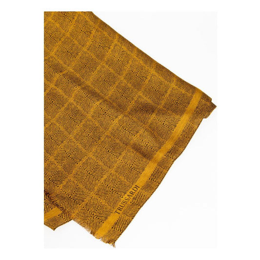 Trussardi Yellow Viscose Men Scarf TR-24083