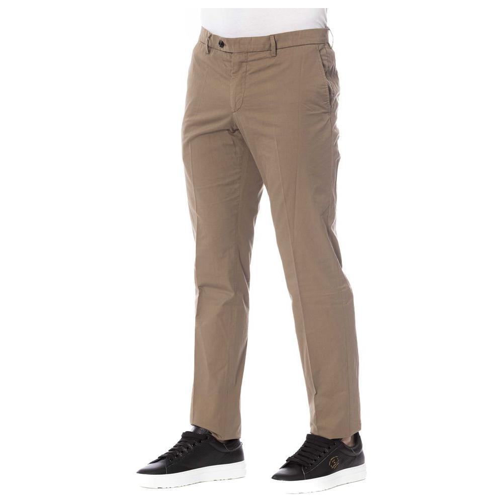 Trussardi Brown Cotton Men's Trouser