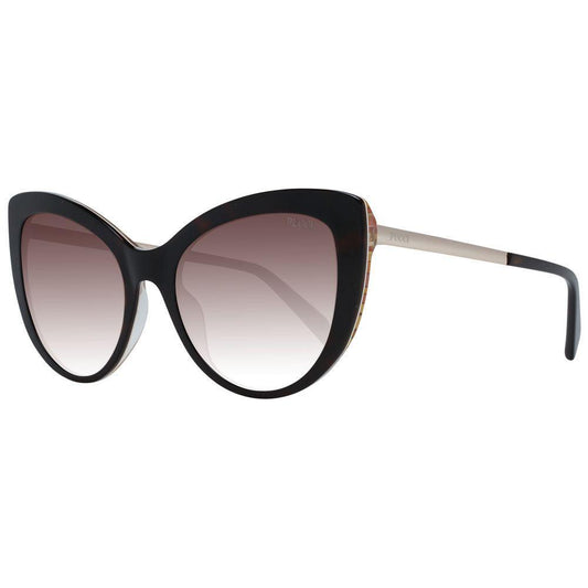 Emilio Pucci Brown Women Sunglass with full-rim butterfly style, gradient lenses, and plastic frame, 100% UVA & UVB protection.
