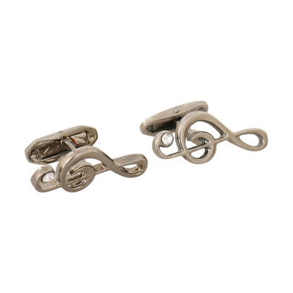 Dolce & Gabbana Silver Brass Tremble Clef Crystal Cufflinks Cufflinks