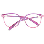 Emilio Pucci Purple Women Glasses Frame in full-rim plastic with demo lenses, round style, size 53-17-140, includes branded case.