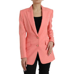 Dolce & Gabbana Pink Polyester Single Breasted Blazer Jacket JKT3810-40