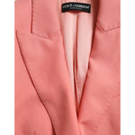 Dolce & Gabbana Pink Polyester Single Breasted Blazer Jacket JKT3810-40